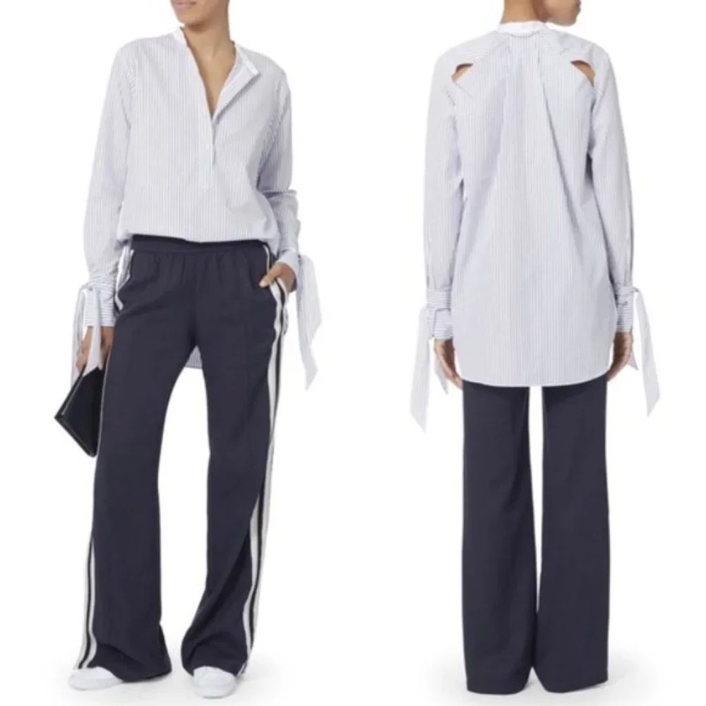 Rag & Bone Dylan striped button down silk cotton shirt - Picture 2 of 13